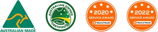 Australian owned and made badges