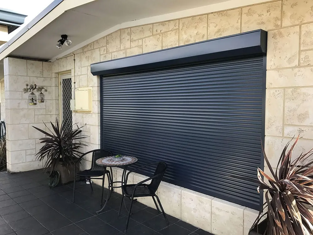 Roller shutters on a Perth house