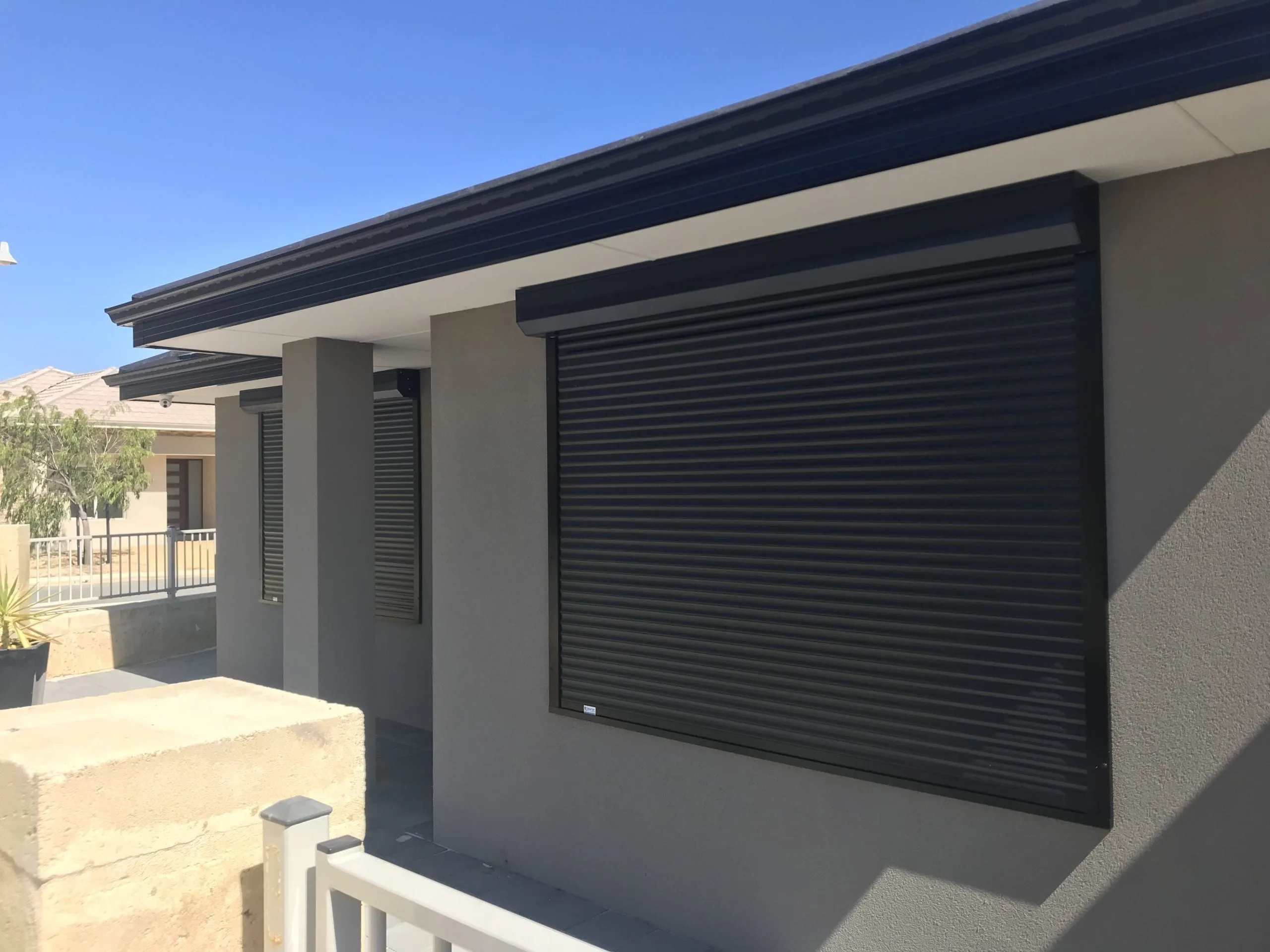 Roller shutters on a Perth home